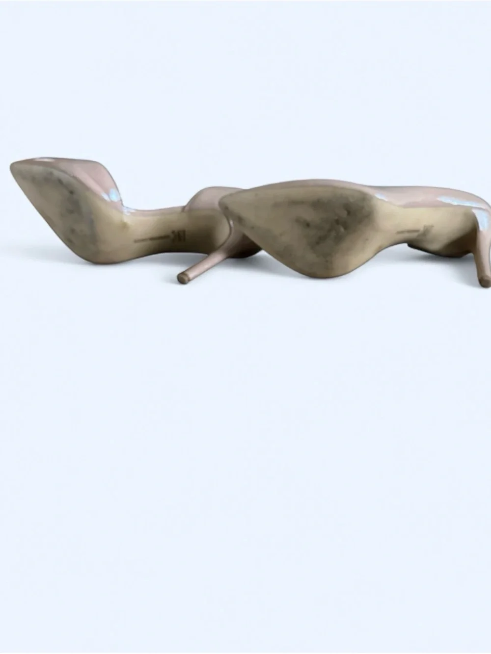 INC International Concepts Nude Patent Pointed D'Orsay Pumps